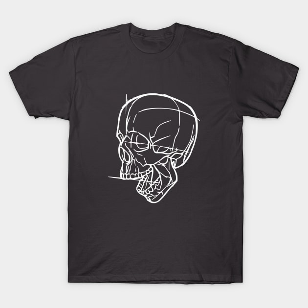 Skull Drawing T-Shirt by valsymot